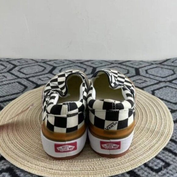 Canvas Slip On Shoes - VANS, Checkerboard Style - Picture 3 of 5